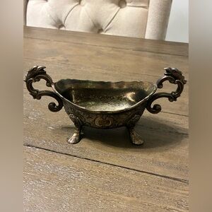 CORBELL & CO Vintage Vtg Silver-Plated Creamer Ornate Birds on Handles 1797